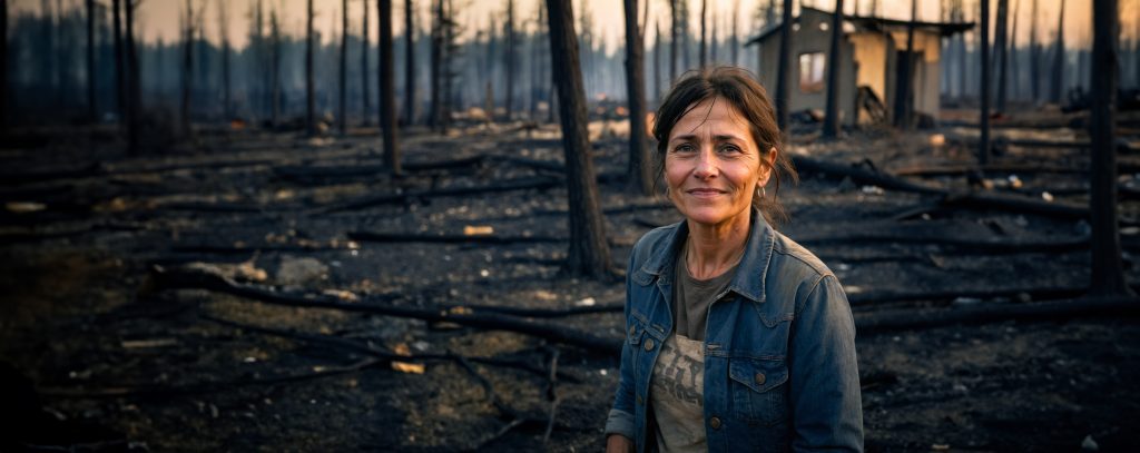 Lady In Jasper Wildfires 2024